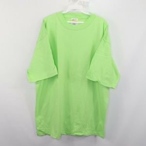 Vintage New Santee Gold Blank Shirt Lime Green XL